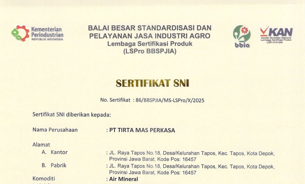 TMP, Tapos - SNI
