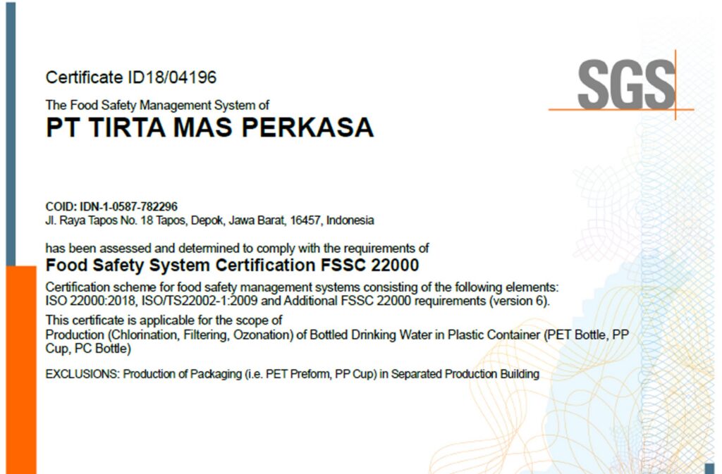 TMP, Tapos - FSSC 22000