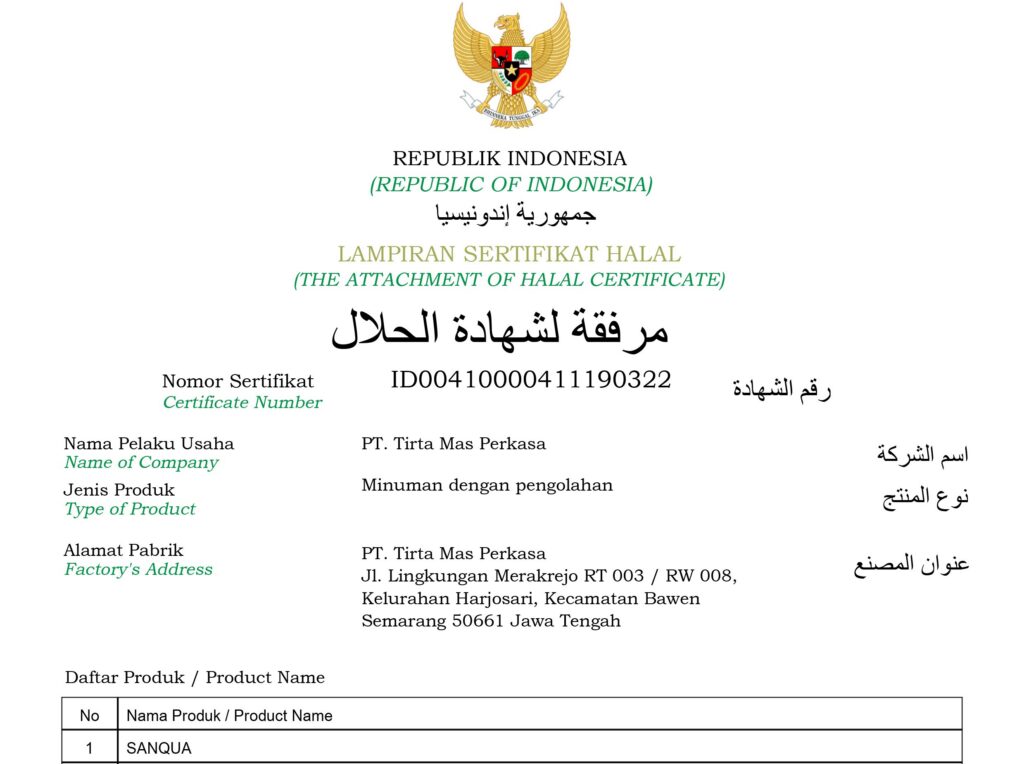 TMP, Bawen - Halal (BPJPH)