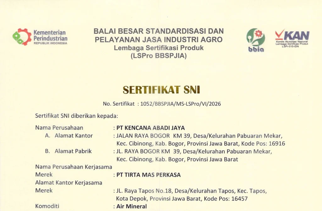 PT KAJ - SNI 3553 2023 (SANQUA)